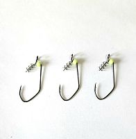 Крючки Gurza-WORM 401 LEHS № 8 BN (офсет, шир.ухо+Helix+Round Beads) VANADIUM
